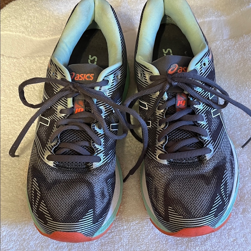 ASICS Women's Athletic Shoes - Black and Coral